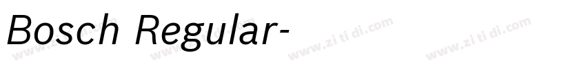 Bosch Regular字体转换